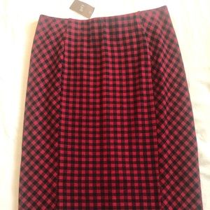 J.Jill Red Buffalo Black and red pencil skirt